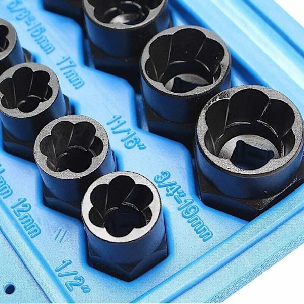 13 ST. Socket Mutter Extractor Set ∣Socket Set Rundad Bult Extractor∣Sexskruvutdragare