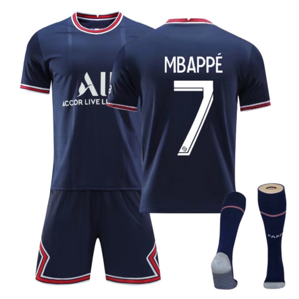 Fodboldsæt Fodboldtrøje Trænings-T-shirt Mbappe kids 28(150-160cm)