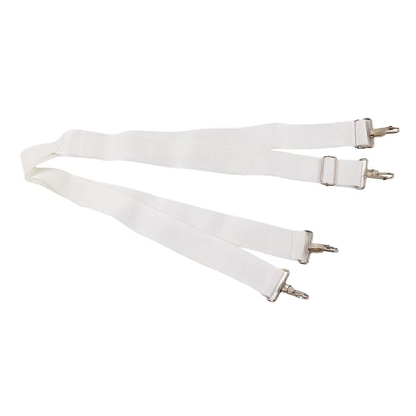 Basstrommereim Myk Nylon Elastisk Justerbar Ergonomisk Komfortabel Trommereim Doble Skulderstropper Basstromme Hvit