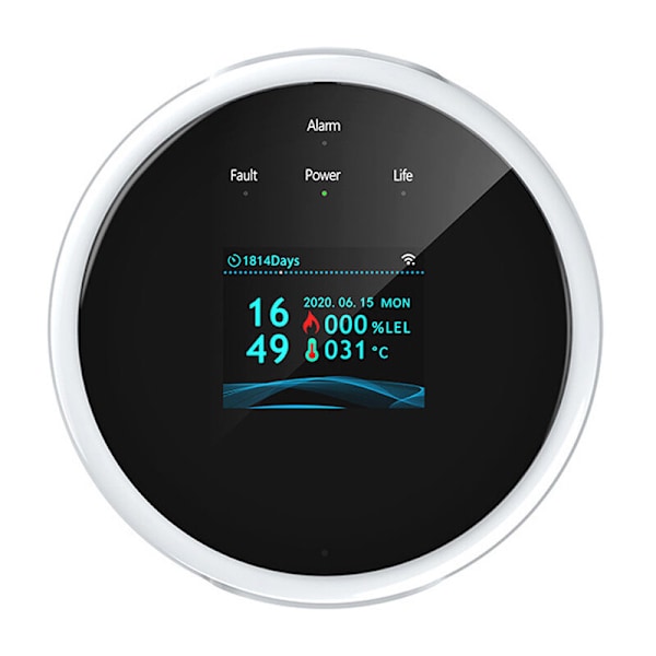 WIFI gassalarm, kjøkken, gasslekkasjedetektor, brennbar gassalarm (gassdeteksjonsalarm - europeiske forskrifter)