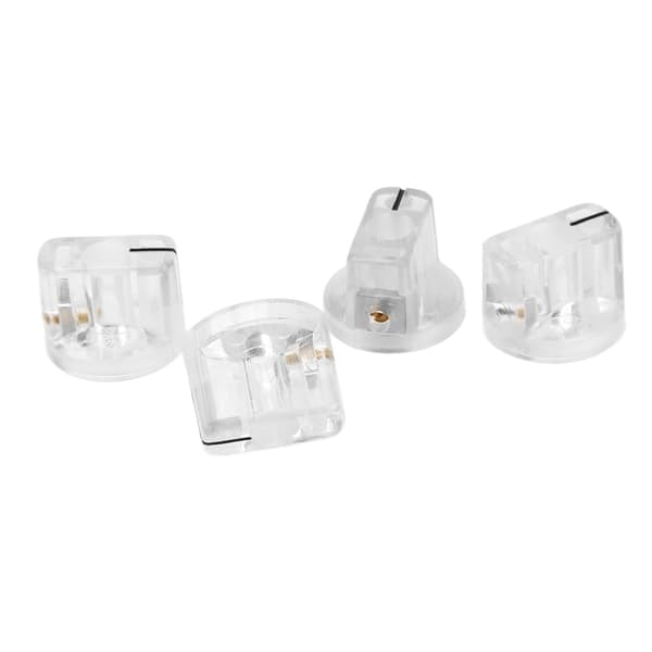 4-trinns effektpedalknapp, spordesign, transparent plast, enkelt kontrollinstrumenttilbehør