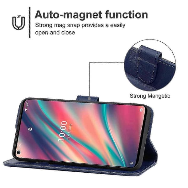 Wiko View 5 Läderfodral | Premium Skyddsfodral för Wiko View 5 Smartphone Blue