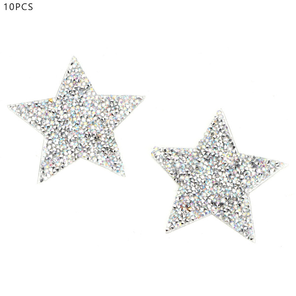 Rhinestone Stjerne Strygepatch AB Farve 10 Stykker