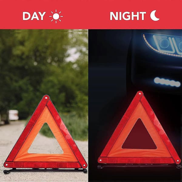 Jinxiu Nödvarning Bil Triangel Trafiksäkerhet Reflekterande Vikbar Uppfyller Europeisk Standard Ece R27 (2-pack)