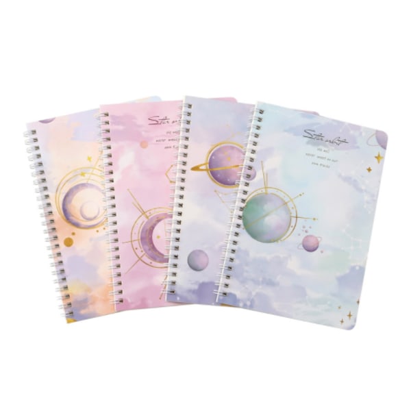 Lösbladig anteckningsbok, tjock spolbok, söt, koreansk version, liten fräsch anteckningsbok ( set),
