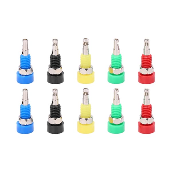 Mini Bindingsstolpe til elektronisk instrument 10 stk. 2 mm Bananstik Paneladapter