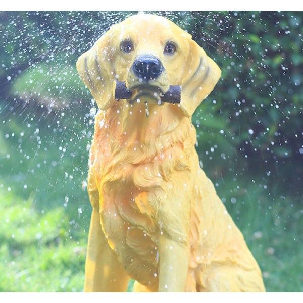 Solar Garden Light Outdoor - Hund med lanterne - Solar Garden Lights (stearinlys， Little Golden Retrievere)
