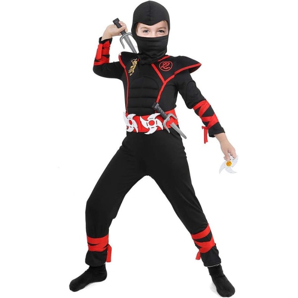 Ninja-kosedress for barn kan brukes som ytelsesklær (svart XL)