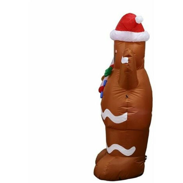 Julträdgårdsdekoration Självuppblåsbar pepparkaksman med godisrör Perfekt dekoration LYCXAMES