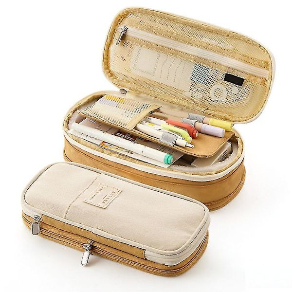 Macaroon Color Canvas Case , vetoketjulla suljettava paperitavara