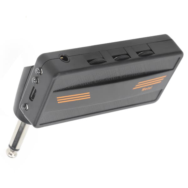 Plug Amp Elektrisk Gitarr Hörlursförstärkare Portabel Uppladdningsbar Distortion Effekt CA-101