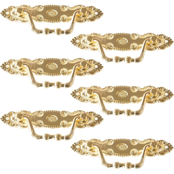 skuffehåndtak, skaphåndtak, 6 STK Gold Classic Alloy Håndtak (Large) GroupM