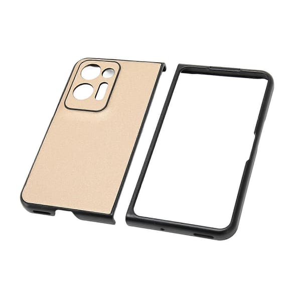Gull sammenleggbart telefondeksel til Oppo Find N2 - Stilig stripete design, full beskyttelse