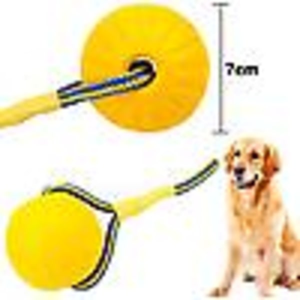 Hundboll, hundtuggboll med rep, hundinteraktiv bollstartare för lekträning för husdjur, bolldiameter 7 cm