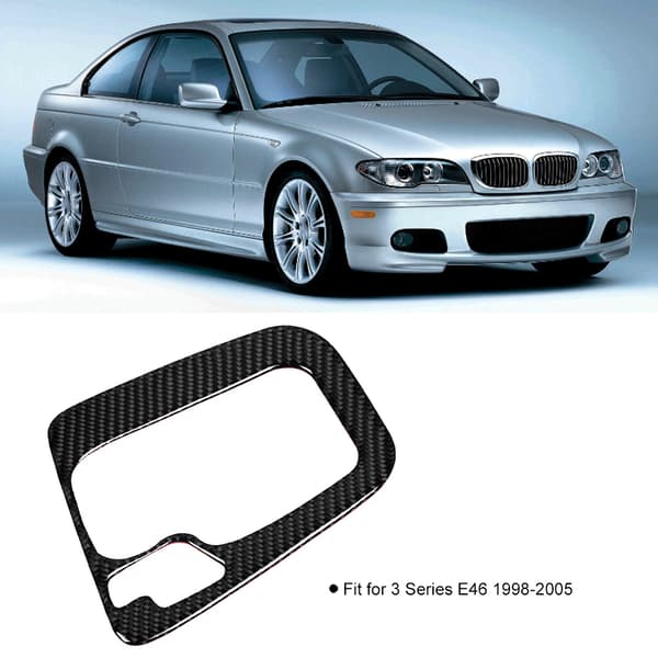 Kolfiber Vänsterstyrd Drivning Center Kontrollväxel Panel Kåpa Trim Passar E46 3-serien 1998-2005