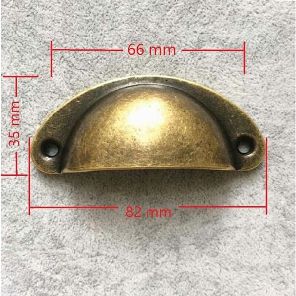 20 stk. gule bronze antikke skuffegreb retro skuffegreb til skuffe skab skabslåge køkken jern skab