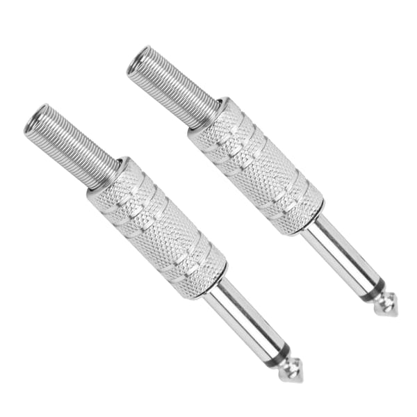 2-benet Mono 6,35 mm Han Jack Stik Adapter til Guitar Hovedtelefoner