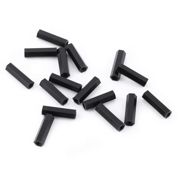 M3x18 Sort Hex Standoff Spacer 100 stk.