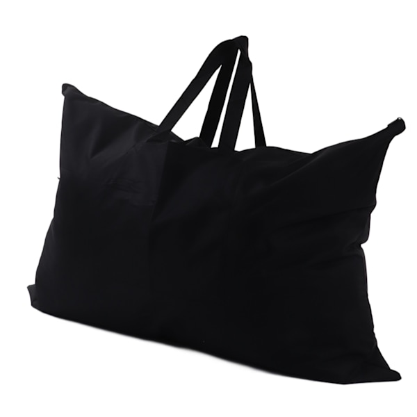 Stor svart portfölj i canvas - 38x26 tum, lätt och hållbar, perfekt för konstnärer som bär på tavlor, kartor och tidskrifter