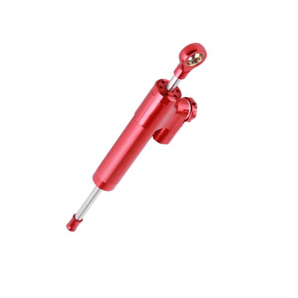 Universal Motorsykkel Aluminiumlegering Styredemper Stabilisator Sikkerhetskontroll (rød)