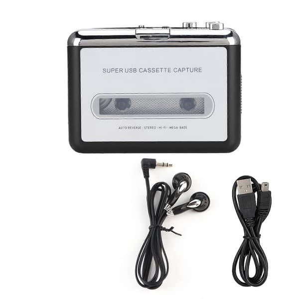USB til MP3-båndopptaker, stereolydmusikkspiller, kassettspiller