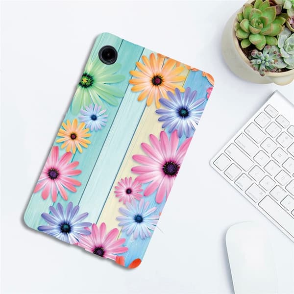 Til Samsung Galaxy Tab A11 / A9 Deksel Mønstertrykk Slim TPU-skall Solsikke[ht] multifärg multicolor
