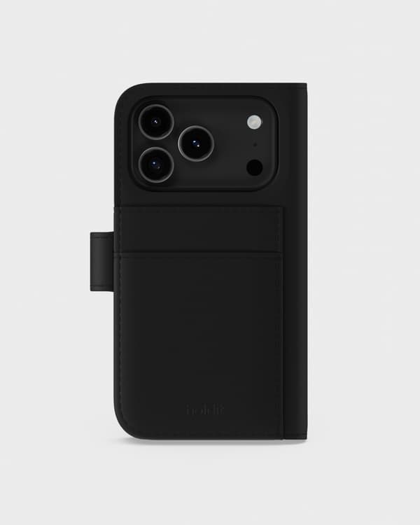 Wallet Case HOLDIT Magnet Etui MagSafe Plus Cover til iPhone 17 Pro Svart black