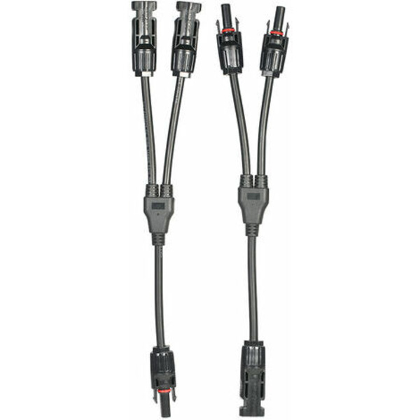 MC4 Y Branch Solar Panel Kabelkontakt Adapter, 1 Par M/FF och F/MM - 1 Par M/FF och F/MM