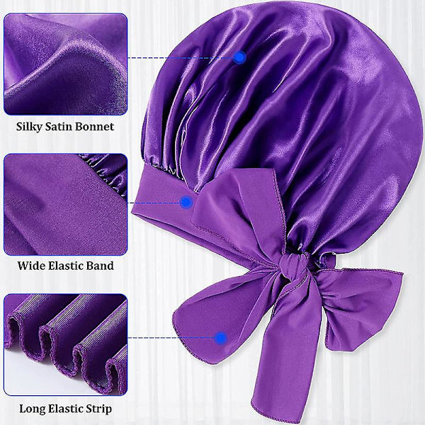 Cap pitkät hiukset säädettävä Purple