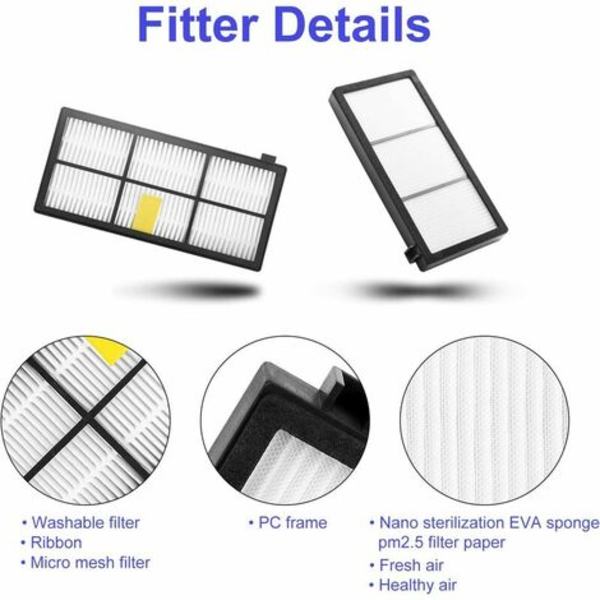 Tilbehørssett for reservedeler for iRobot Roomba 800 805 850 860 865 866 870 871 880 886 890 891 895 896 900 960 965