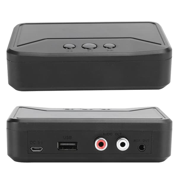 Bluetooth 5.0 Receiver Trådløs 3.5mm Jack AUX NFC til 2RCA USB Audio Stereo Adapter