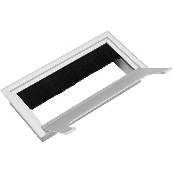 Neliönmuotoinen kaapelin cover upotettavaksi toimistopöydän organizer, alumiininen kaapelin läpiviennin kaapelin cover