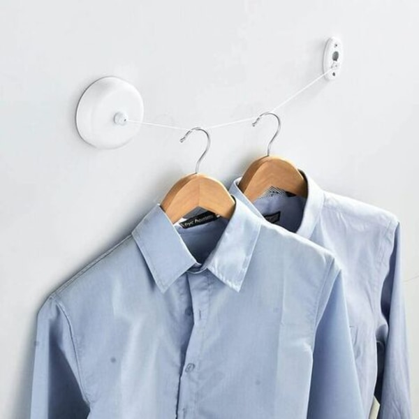 Infällbar klädstreck - Väggmonterad tvättlina Avtagbar klädställning för tvättlina för hotellbadrum inomhus