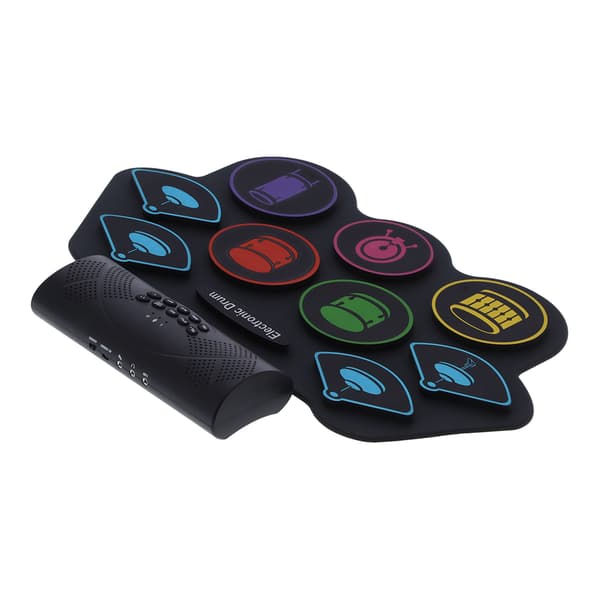 Bluetooth MIDI Elektronisk Trommepad Sett Sammenleggbart Kit med Batterihøyttaler 100-240V MD862MUS