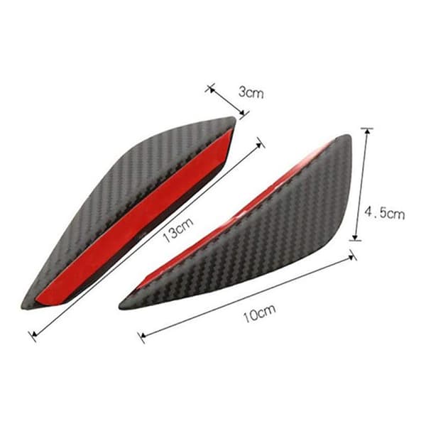 Universal Carbonfiber Mønster Forlygte Spoiler Finner Canards Splitters Karosseri Diffuser