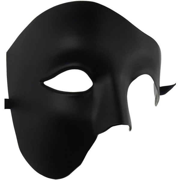 Miesten naamio Halloween Phantom of the Opera Naamiaisnaamio Black