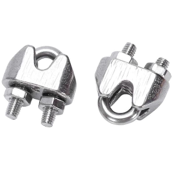 2 mm 1/16 tomme rustfritt stål wire tau klemme feste 12 stk