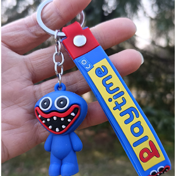 2kpl Ugly Doll -sarjakuva-avaimenperä Poppy-riippunukke-avaimenperä (sininen+vaaleanpunainen)