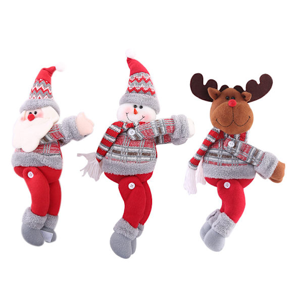 Luovat joulukoristeet verhot oviverho nukke solki Santa Claus