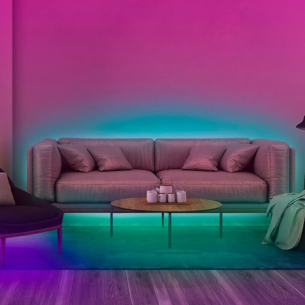 Led soverom LED-bånd Dekorativt LED-lys Flerfarget, Led Strip, RGB Fairy Lights Dimbar med fjernkontroll, Self A