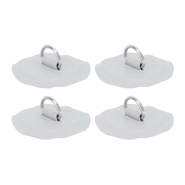 Lettvekts Grå D Ring PVC Patch for Oppblåsbar Båt Surfebrett Stand Up Paddleboard 4 stk