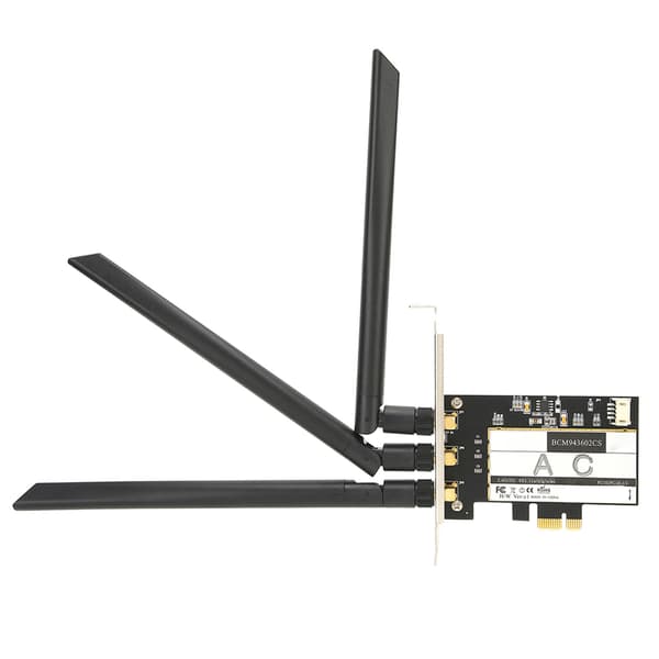 Trådløst kort 802.11AC WiFi + til Bluetooth 4.0 Desktop WLAN-kort PCI E + 3 Antenne BCM943602CS