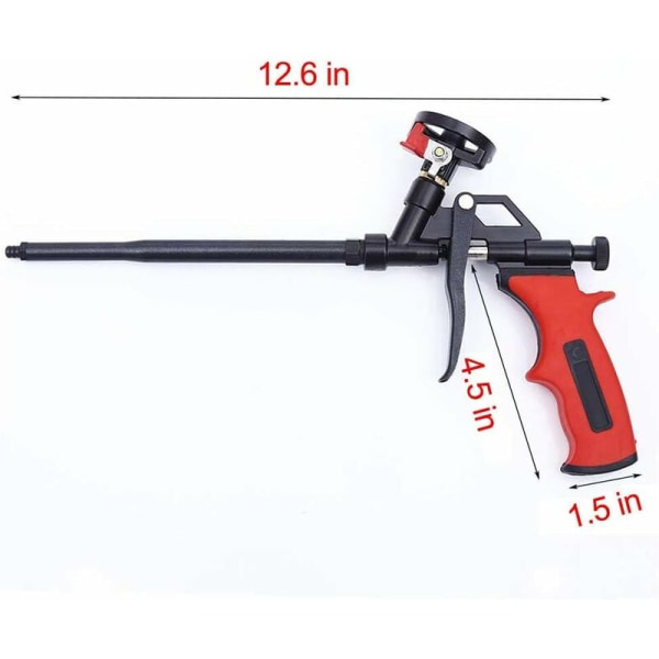 Skumpistol, polyurethanekspanderende skumpistol Professionel PTFE-belagt fugepistol til fugning, tætning af hjem og kontor,