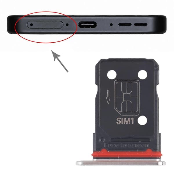 For OnePlus 13 SIM-kortskuff + SIM-kortskuff Silver