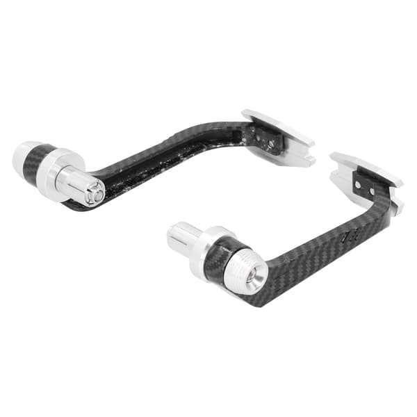 Kolfiber Motorcykeldäckskydd 22mm 0.87in Aluminiumlegering Universal Silver