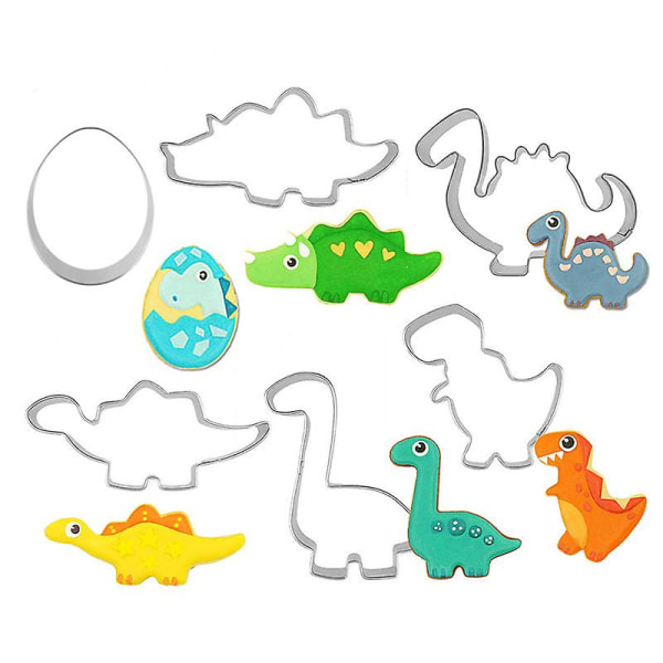 6 - pakkaus Dinosaur Cookie Cutter mold