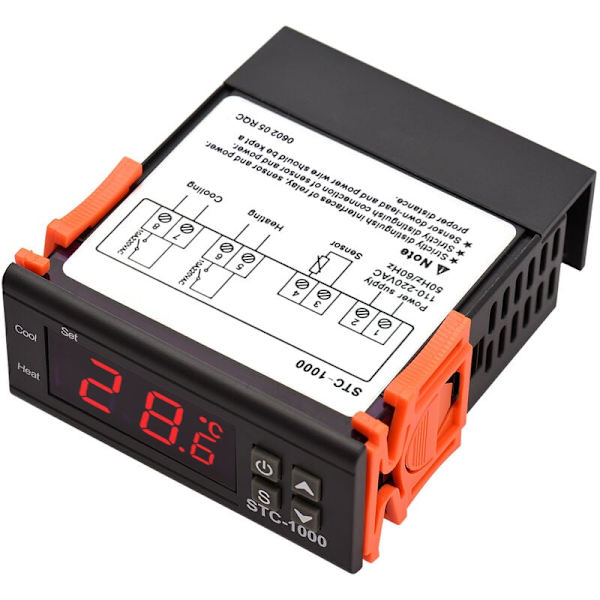 Omkopplare för inkubationstemperatur för akvarium, termostat, elektroniskt digitalt mikroskop, datortemperaturkontroll (110V-220V)