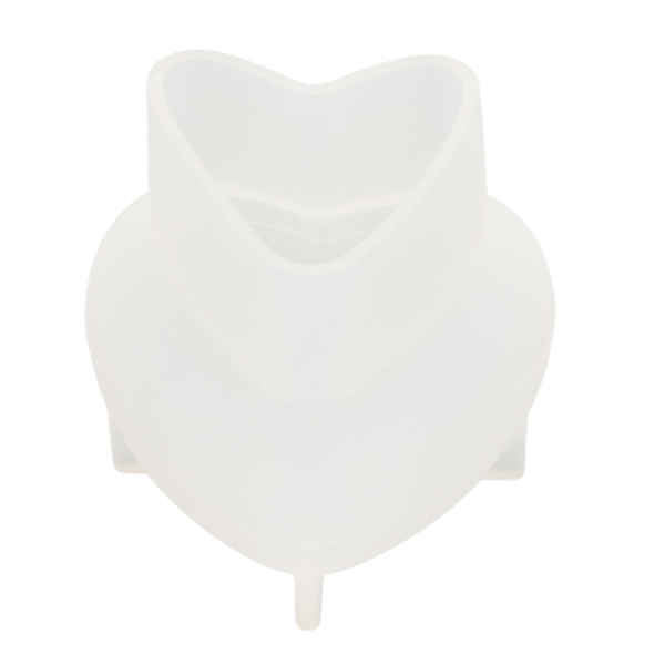 Silikoneform Hjerteformet Æske Knap DIY Aromaterapi Lys Krystal Epoxy Resin Form