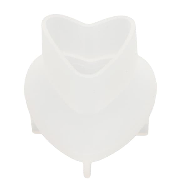 Silikonform Hjerteformet Eske Knapp DIY Aromaterapi Lys Krystall Epoksy Resin Form