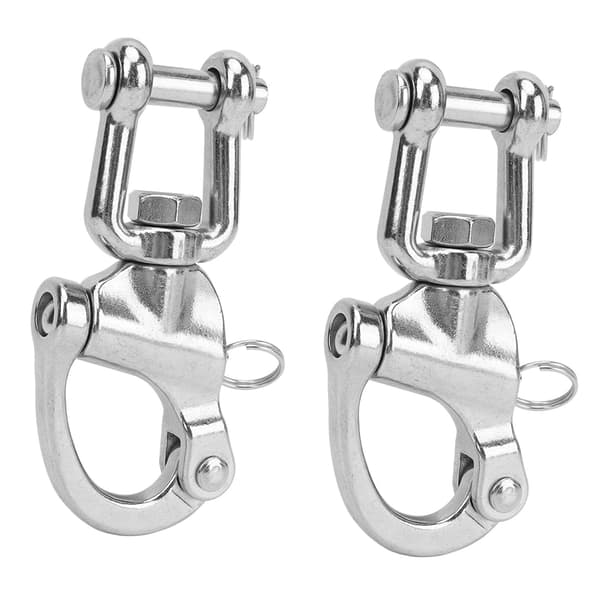 2ST Snap Sjakkel 316 Rustfritt Stål Hurtigutløser Høy Styrke Universal Seilbåt Rigging 128mm
